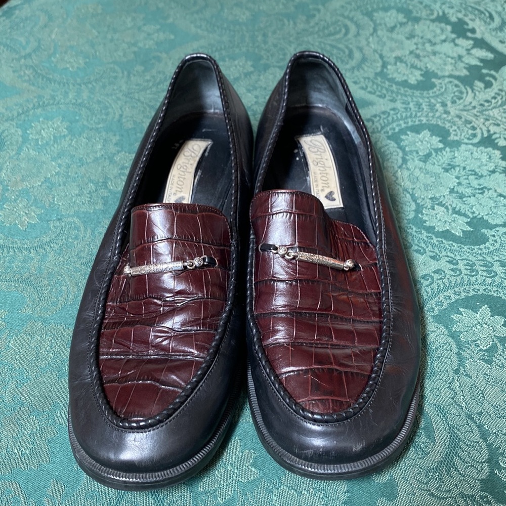 Women’s Vintage Brighton leather loafers made in Italy s- 8.5